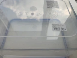 Контейнер для харчових продуктів 1,5л прямокутний з затиском прозорий/темно-синій Алеана