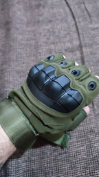Перчатки тактические короткопалые UAD ЗЕВС L с защитой Олива (UAD0030L) фото от покупателей 1