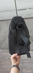 Сумка слинг через плечо мужская из натуральной кожи Laras K101023 Black (ROZ6300004239) фото от покупателей 2