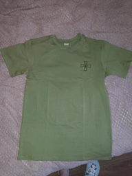 Футболка ЗСУ з хрестом, літня військова футболка Олива чоловіча, тактична футболка військовослужбовців ЗСУ Розмір L (50)