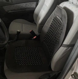 Накидка на сидения массажер круглая косточ. 47*100 черная льон Elegant EL 100 652 (1шт)