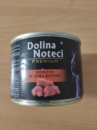 Консервований корм для котів Dolina Noteci Premium cat м'ясні шматочки в соусі з телятиною, 185 г х 6 шт