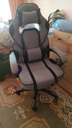 Геймерское кресло GT Racer X-2749-1 Fabric Gray/Black Suede фото от покупателей 15