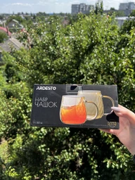 Набір чашок ARDESTO Golden Moon, 350 мл, 2 од., боросилікатне скло (AR2635GG) фото від покупців 4