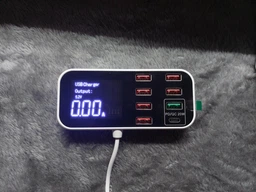 Зарядна станція ASOMETECH 40W LED дисплей USB+Type-C 8-портовий настільний зарядний пристрій Швидка USB-зарядка QC3.0 PD3.0 фото від покупців 1
