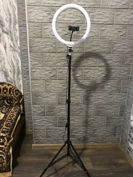 Кільцева лампа Ring Light 30 см зі штативом 2м світлодіодне LED кільце від USB набір для блогера 3 режими фото від покупців 15