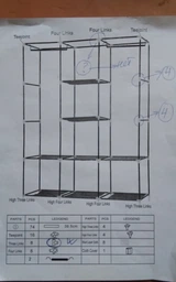 Складной каркасный тканевый шкаф Storage Wardrobe «88130 brown», шкаф на три секции 130х45х175 см Коричневый легко собирается и отлично экономит пространство