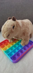 Плюшевая мягкая игрушка Капибара Capybara тренды TikTok декор для детской комнаты подарок на день рождения 18см фото от покупателей 4