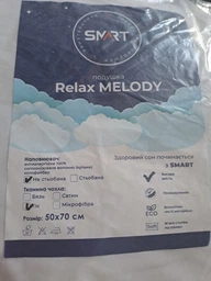 Подушка Smart Relax Melody Холофайбер Тик 50х70 см (735020217-5070) фото від покупців 3