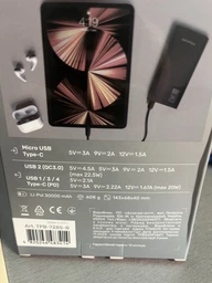 Повербанк зі швидкою зарядкою TITANUM TPB-728S-W 30000mAh 22.5W 4USB, Micro USB, Type-C White фото від покупців 4