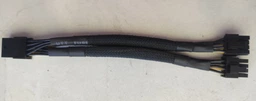 Кабель переходник в оплетке 18 AWG 20 см GPU 8 pin -> 2х GPU PCI-E (6+2) VGA на видеокарту (540106028) Черный фото от покупателей 1