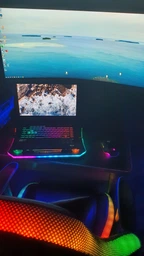 Охолоджувальна підставка для ноутбука Esperanza EGC109 Galerne with mobile phone stand Black/RGB