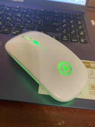 Беспроводная мышь FlyBat A2 Белая 1600 dpi RGB с подсветкой фото от покупателей 1