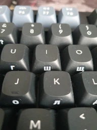 Микро-наклейка на клавиатуру XOKO Украинский прозрачный фон белая кириллица 47 букв и символов фото от покупателей 14