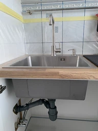 Мойка из нержавеющей стали AQUAMILL 5050 decor + смеситель + дозатор + решетка + сифон