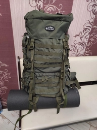 Тактичний каркасний похідний рюкзак Over Earth модель 625 80 літрів кайот фото від покупців 11