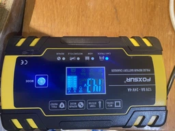 Зарядное устройство для автомобильного аккумулятора Foxsur 12V-24V 8A Желтый FBC122408D фото от покупателей 18