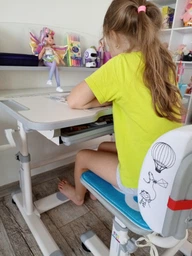 Комплект Evo-Kids BD-10 PN Стілець + стіл + полиця + лампа Рожевий (BD-10 PN з лампою) фото від покупців 5