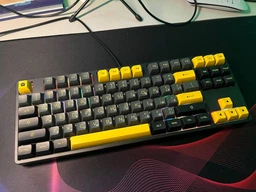 Механічна бездротова (Bluetooth +2.4G) з HOT SWAP клавіатура AKKO 5087B Plus Black & Gold 87Key, CS Silver, УКР/АНГЛ, RGB, Чорний фото від покупців 18