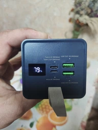 Power Bank лампа ємністю 30000 mAh з дисплеєм та ремінцем 22,5W Чорний фото від покупців 2
