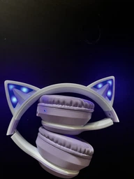 Детские беспроводные наушники CATEAR BT029I с ушками, LED-подсветкой, Bluetooth + AUX Сине-розовые фото от покупателей 19