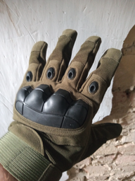 Тактические перчатки Combat Touch Touchscreen военные Койот L фото от покупателей 11