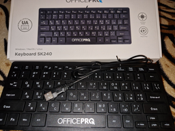 Клавіатура дротова OfficePro SK240 USB Black фото від покупців 4