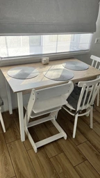 Стіл кухонний Ferrum-decor Маріо 75x120x70 Білий ДСП Бетон 16мм (MAR0035) фото від покупців 2