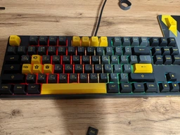 Механічна бездротова (Bluetooth +2.4G) з HOT SWAP клавіатура AKKO 5087B Plus Black & Gold 87Key, CS Silver, УКР/АНГЛ, RGB, Чорний фото від покупців 15