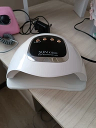 Профессиональная LED+UV лампа для маникюра и наращивания ногтей SUN х15 MAX 66 LED 180 W белая фото от покупателей 12