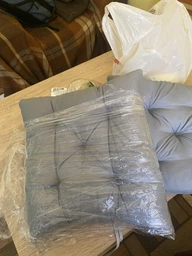 Подушка на стілець Фібра 40х40 коричнева, 40x40, Квадратна фото от покупателей 6