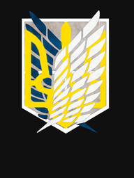Шеврон Крылья свободы с тризубом (атака титанов, на липучке) Neformal 7x8 см (N0659)