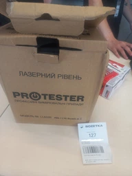 Лазерний рівень PROTESTER, 2 лінії 1H/1V червоний промінь (LL602R) фото від покупців 4