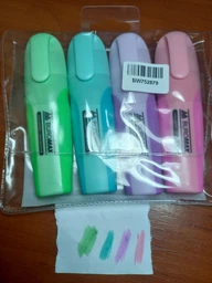 Набор текстовых маркеров с резиновыми вставками Buromax Pastel 2-4 мм 4 шт (BM.8905-94) фото от покупателей 1
