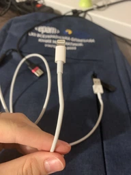 Кабель для заряджання iPhone завдовжки 1 метр з роз'ємом Apple Lightning to USB зарядка для айфона 1M шнур для iPad Cable IOS White фото від покупців 1