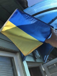 Автомобильный флаг Украины с держателем без герба 45х30 см, Автофлаг с креплением на флагштоке на стекло машины аксессуар для автомобиля комплект 2 шт Kayfovo K45-30 фото от покупателей 1