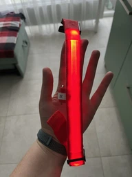 Светящийся Led ошейник для собак и кошек 36-46 см Красный (00022MaxR)