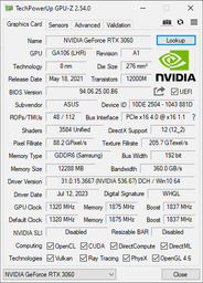 Видеокарта Asus PCI-Ex GeForce RTX 3060 Dual OC V2 LHR 12GB GDDR6 (192bit) (1837/15000) (1 x HDMI, 3 x DisplayPort) (DUAL-RTX3060-O12G-V2) фото от покупателей 9