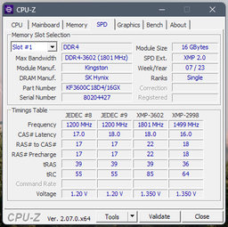 Оперативна пам'ять Kingston Fury DDR4-3600 32768 MB PC4-28800 (Kit of 2x16384) Beast Black (KF436C18BBK2/32) фото від покупців 6