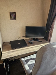 Компьютерный стол Ferrum-decor Дейв 75x100x60 черный ДСП Белое 16мм (DEY001)