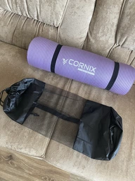 Коврик спортивный Cornix NBR 183 x 61 x 1 см для йоги и фитнеса XR-0012 Grey