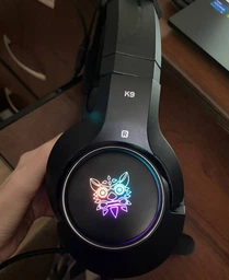Ігрові навушники Onikuma K9 з мікрофоном та LED RGB підсвічуванням котячі вушка провідні Pink-Blue фото від покупців 10