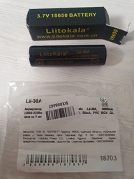 Акумулятор LiitoKala 18650 Li-Ion Lii-30A, 3000 мАг (2850-3250 мАг) 30A, 3.7V (2.75-4.2V) 1 шт Black (Lii-30A) фото від покупців 6