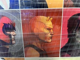 Деревянный Постер "MARVEL Коллекция Героев" 87 х 57 см ( А1 формат, фанера / МДФ )