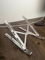 Подставка для ноутбуков и планшетов HQ-Tech Stabletron Aluminum Laptop Stand Silver для MacBook повышенная стойкость, складная конструкция ( цвет siilver) + тканевый чехол для хранения в комплекте фото от покупателей 4