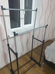 Телескопическая стойка-вешалка для одежды и обуви Double Pole Clothes Horse 340 LR
