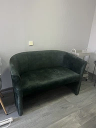 Подвійне м'яке крісло «Лотер Фотель-2» посилене 1270х670х760 рамада велюр бірюзовий