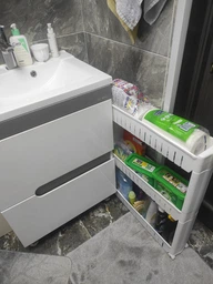 Полка на колесиках Supretto 54х13х72.5 см Белая (2000100035863) фото от покупателей 15
