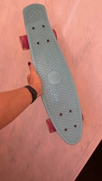 Пенни борд скейт Jenix Penny Board 22" Синий со светящимися колесами фото от покупателей 2