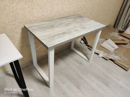 Письменный стол Ferrum-decor Драйв 750x1400x600 Белый металл ДСП Дуб Сан-Марино 32 мм (DRA184) фото от покупателей 17